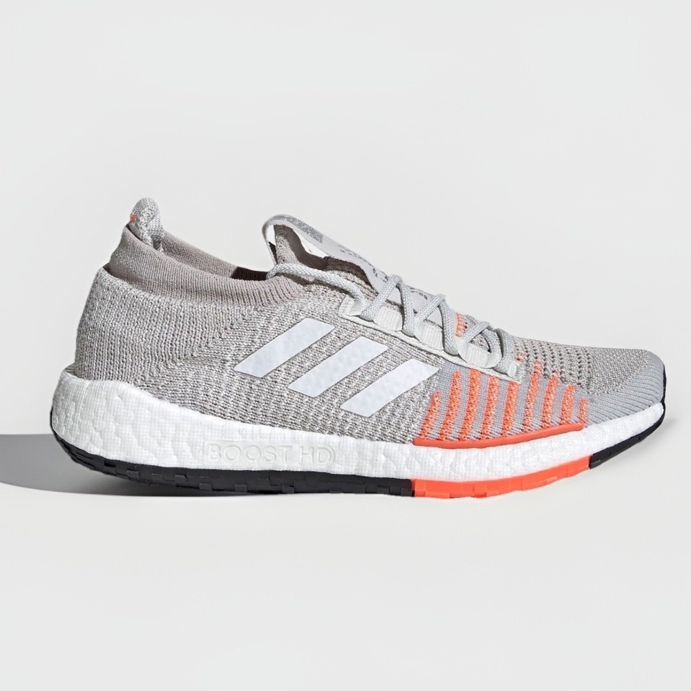 Adidas PulseBoost HD FU7342 Women SZ 5 Mesh Athletic Running Shoes‎ Gray & Coral
